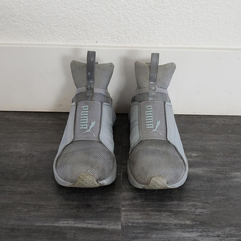 Puma Grey Rihanna Puma Fenty Classic Sneaks Size US 7 / IT 37 - 4 Thumbnail