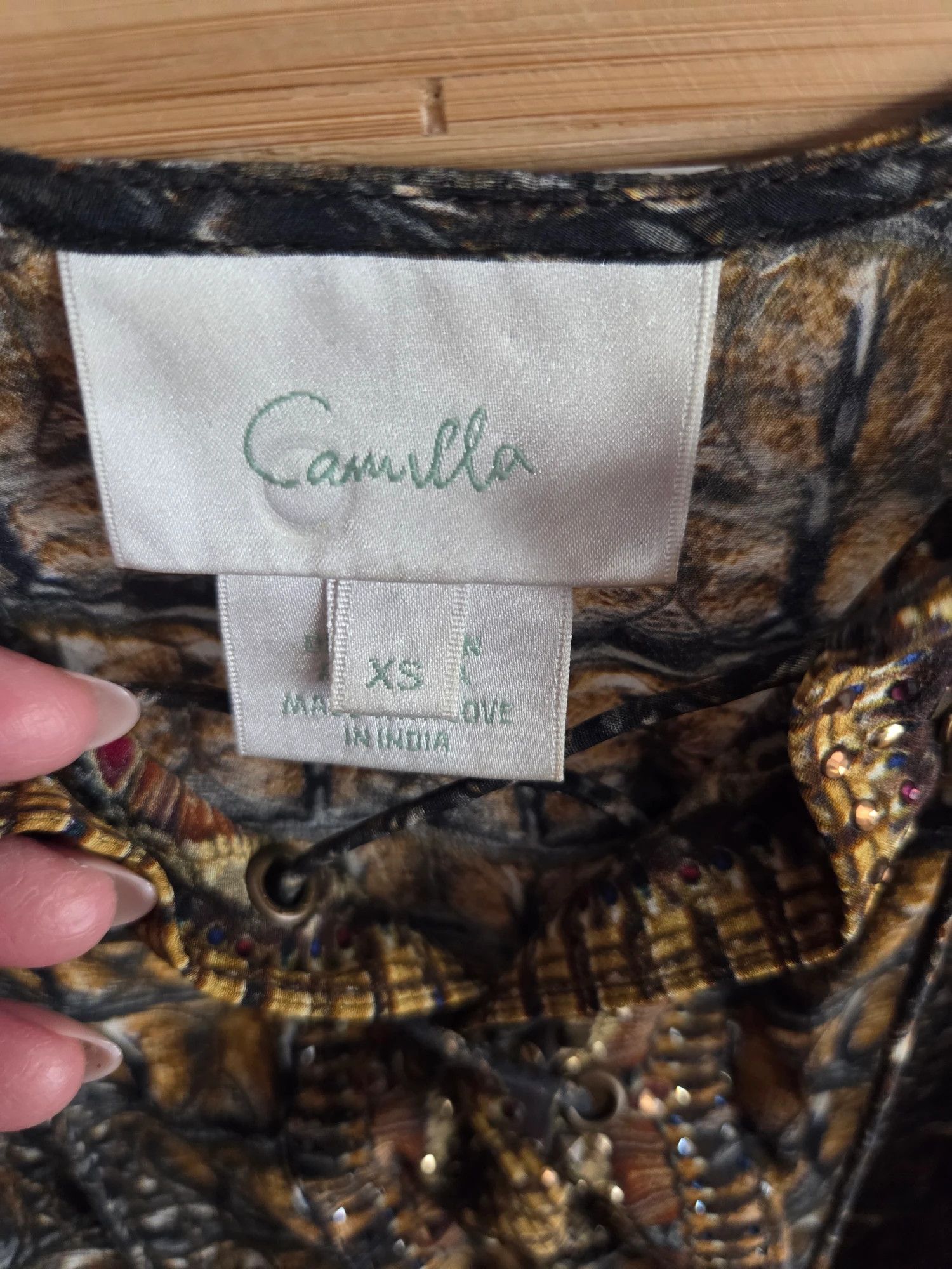 CAMILLA Camilla Designer Printed Spaghetti Strap Camisole Tank Top Size M / US 6-8 / IT 42-44 - 2 Thumbnail