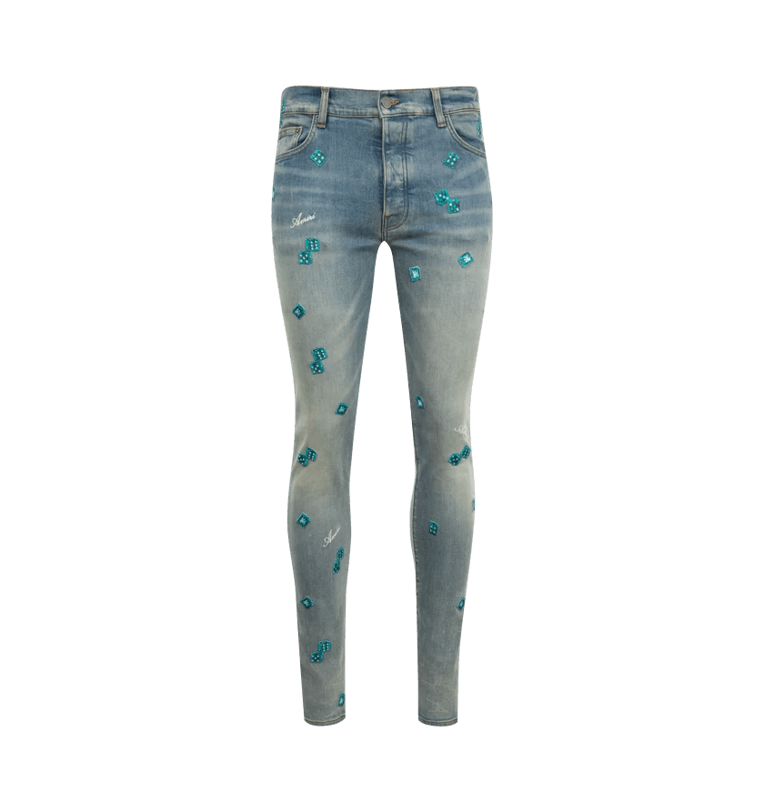 Amiri o1h1sh10525 Dice Skinny Jeans in Blue Size US 32 / EU 48 - 1 Thumbnail
