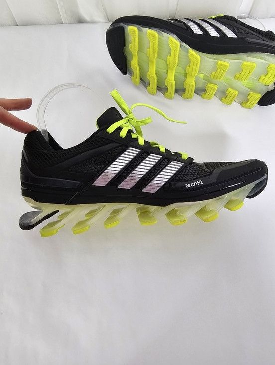 Adidas adidas Springblade Black Neon Green Running Shoe Sneaker Size US 8 / EU 41 - 11 Thumbnail