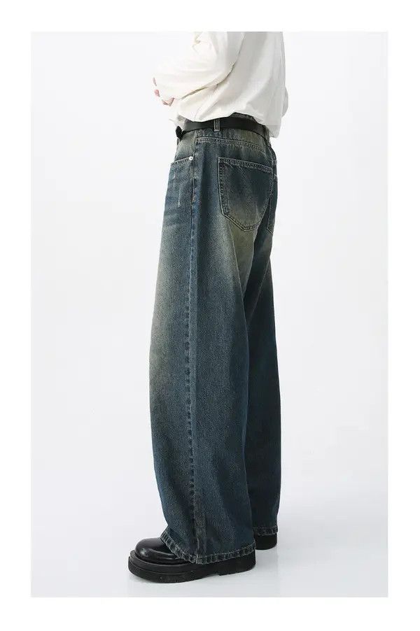 Japanese Brand VIBE Men's washed loose vintage distressed jeans Size US 32 / EU 48 - 8 Thumbnail