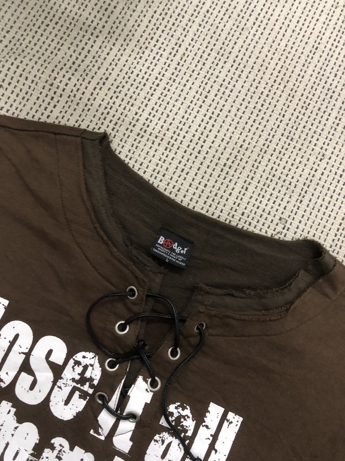 If Six Was Nine 2000s Badger Japanese Punk Laces Poem Ls Tee Size US L / EU 52-54 / 3 - 6 Thumbnail