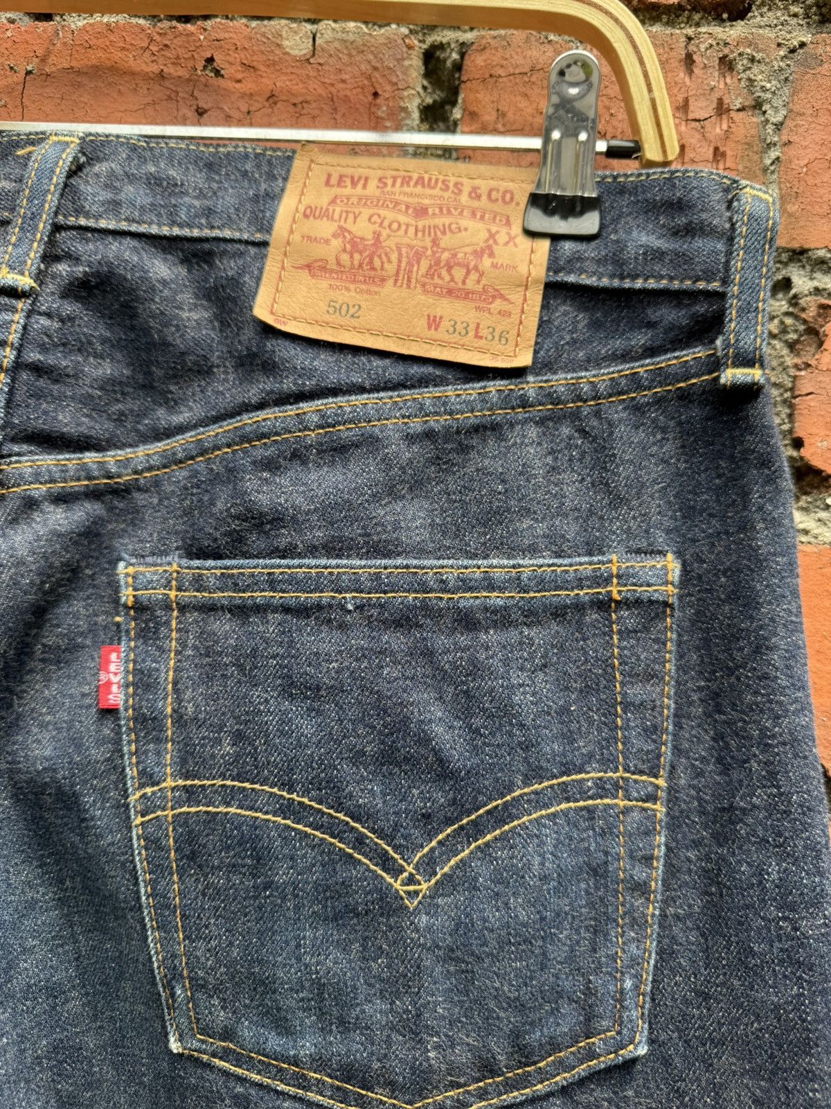 Levi's Vintage Clothing w33x47 Vintage levi’s 502 big E redline Size US 33 - 3 Thumbnail