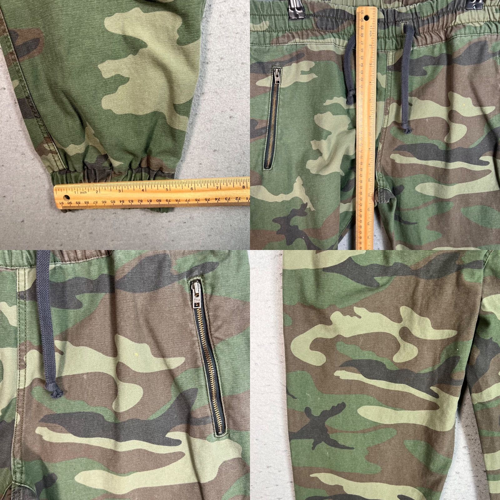 TNA TNA Womens Camouflage Jogger Pants 100% Cotton Drawstring Medium Green Womens Jogger Pants 100% Cotton Casual Activewear TNA Size 32" / US 10 / IT 46 - 8 Thumbnail
