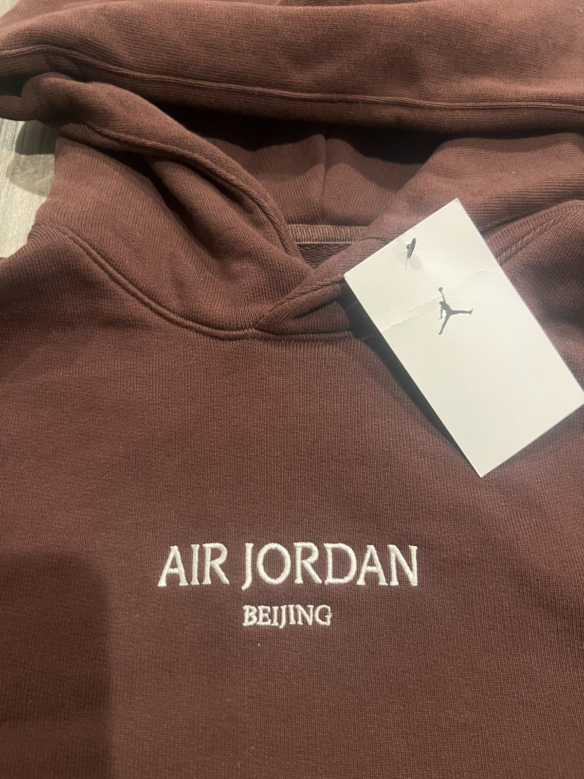 Jordan Brand SZ M Nike Air Jordan Wordmark Beijing Brown Hoodie MSRP $130 Size US M / EU 48-50 / 2 - 3 Thumbnail