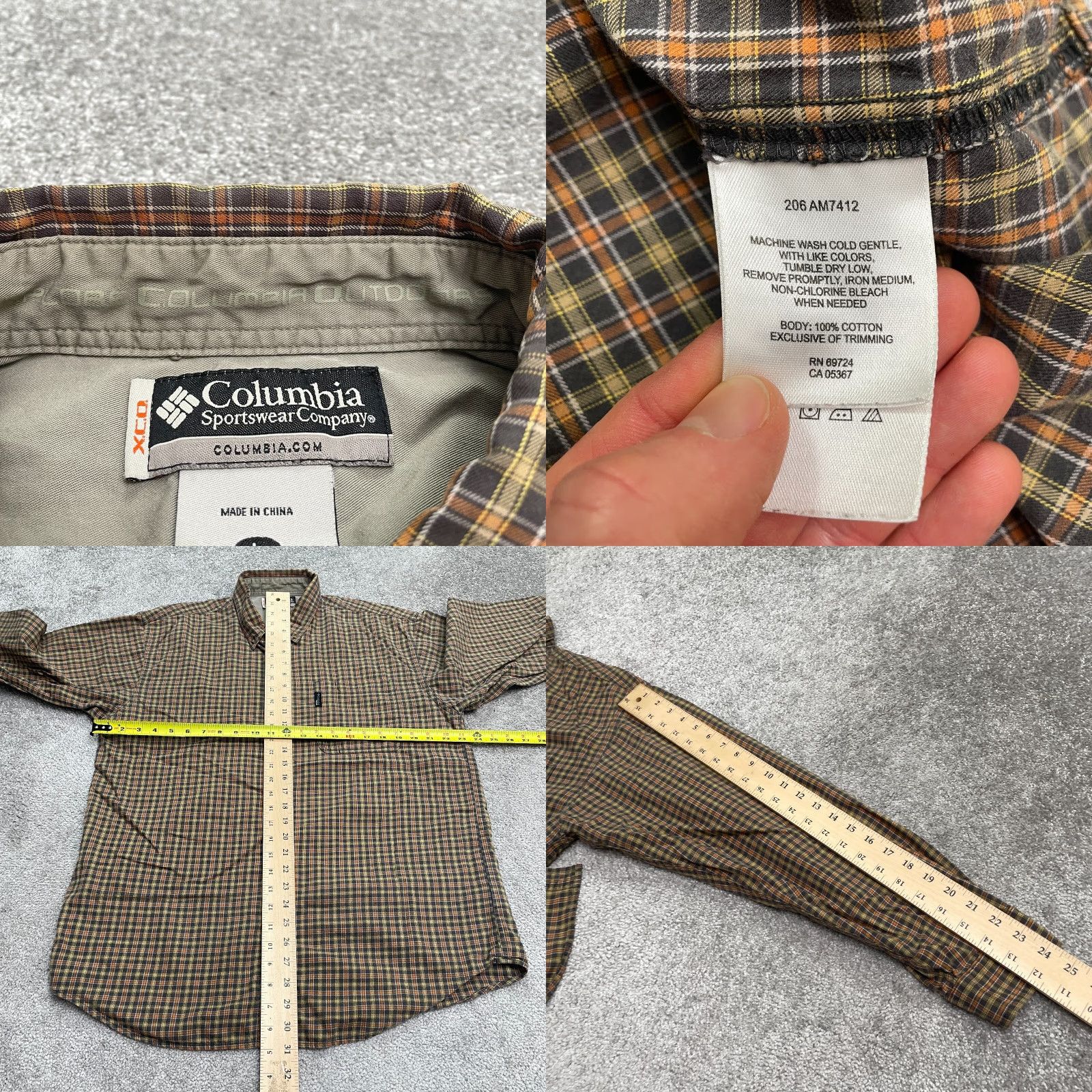 Vintage Columbia Shirt Men L Brown Plaid Flannel Long Sleeve Button-Up Casual Outdoor Size US L / EU 52-54 / 3 - 8 Thumbnail