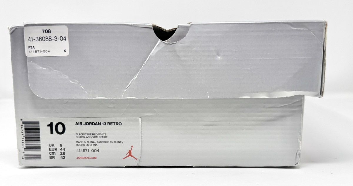 Jordan Brand × Nike Nike Air Jordan XIII 13 Bred 2017 Retro 414571-004 size 10.5 Size US 10.5 / EU 43-44 - 19 Thumbnail