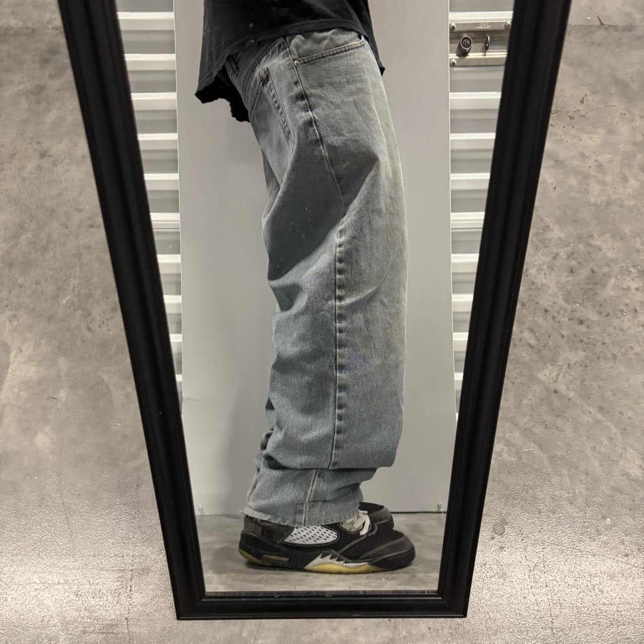 Japanese Brand × Vintage Crazy Vintage Y2K/2000s Baggy Light Wash Denim Jeans! Size US 34 / EU 50 - 2 Thumbnail