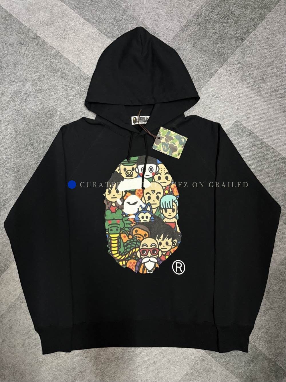 Bape Black Graphic Print Hoodie with Hood, Size L Size US L / EU 52-54 / 3 - 1 Preview
