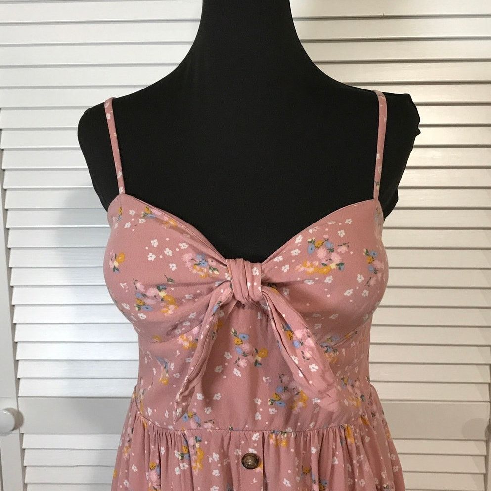 Other A.U.W. Pink Floral A-line Mini Sundress Juniors XL Size XL / US 12-14 / IT 48-50 - 3 Thumbnail