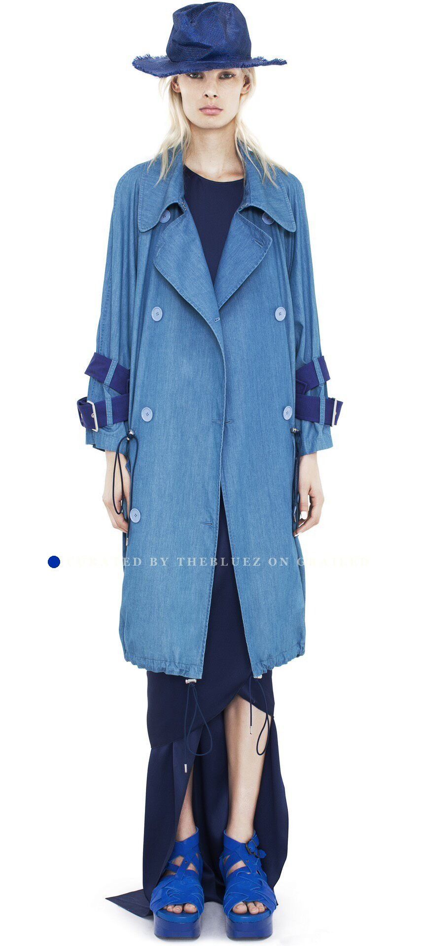 Acne Studios Acne Studios Soft Denim Drawstring Trench Size XXS / US 00 / IT 34 - 1 Thumbnail