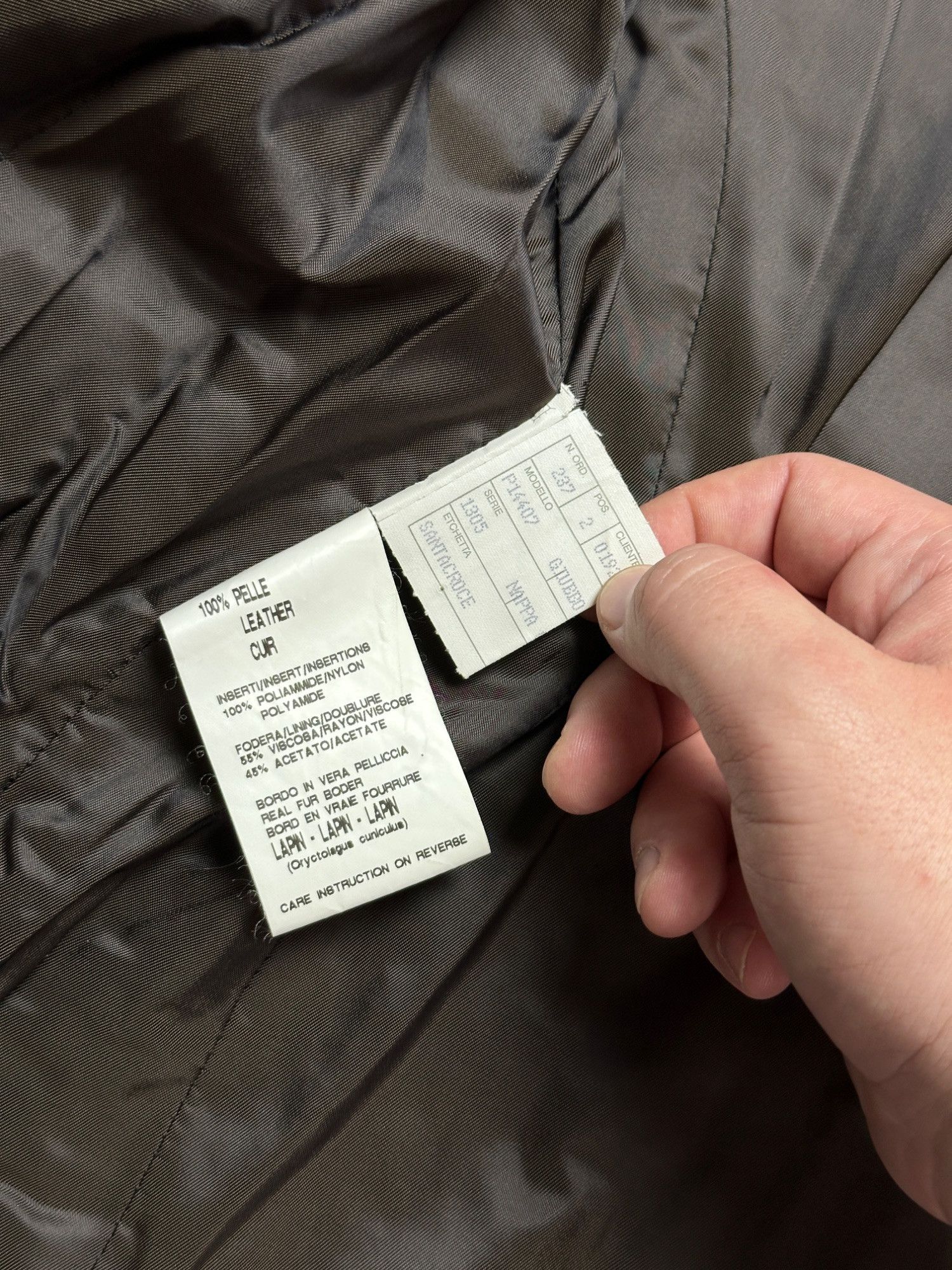 If Six Was Nine Santacroce Firenze Archive Leather Jacket With Fur Collar Size S / US 4 / IT 40 - 7 Thumbnail
