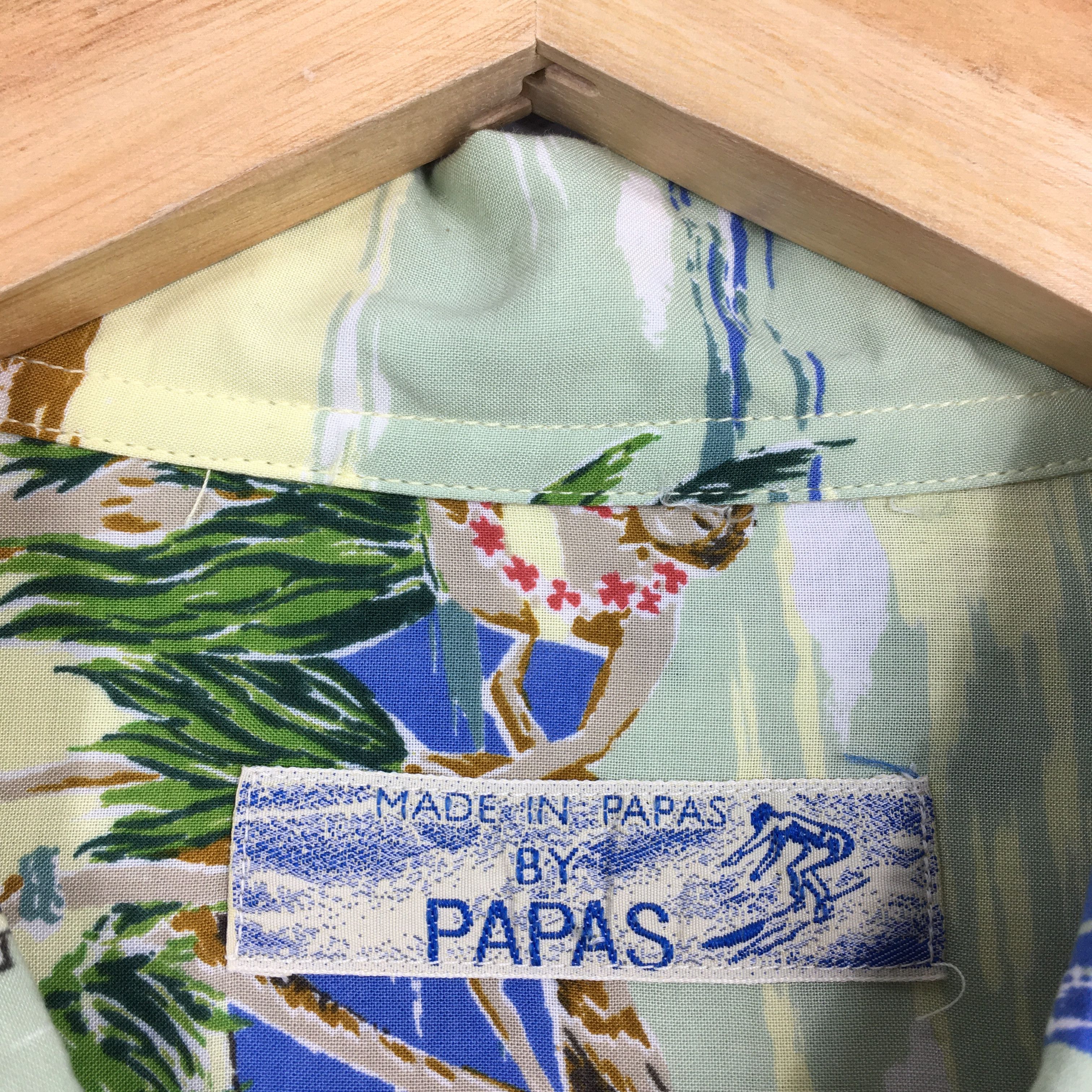 Other Vintage 1980s Hawaiian Papas Big Ship Tropical Shirt Large Size US L / EU 52-54 / 3 - 5 Thumbnail