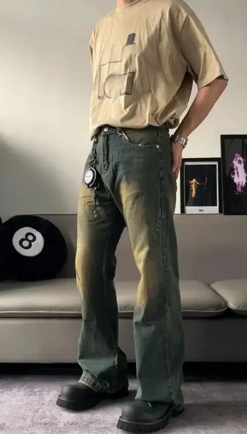 Designer × Japanese Brand × Vintage distressed grunge flared faded jeans Size US 33 - 3 Thumbnail