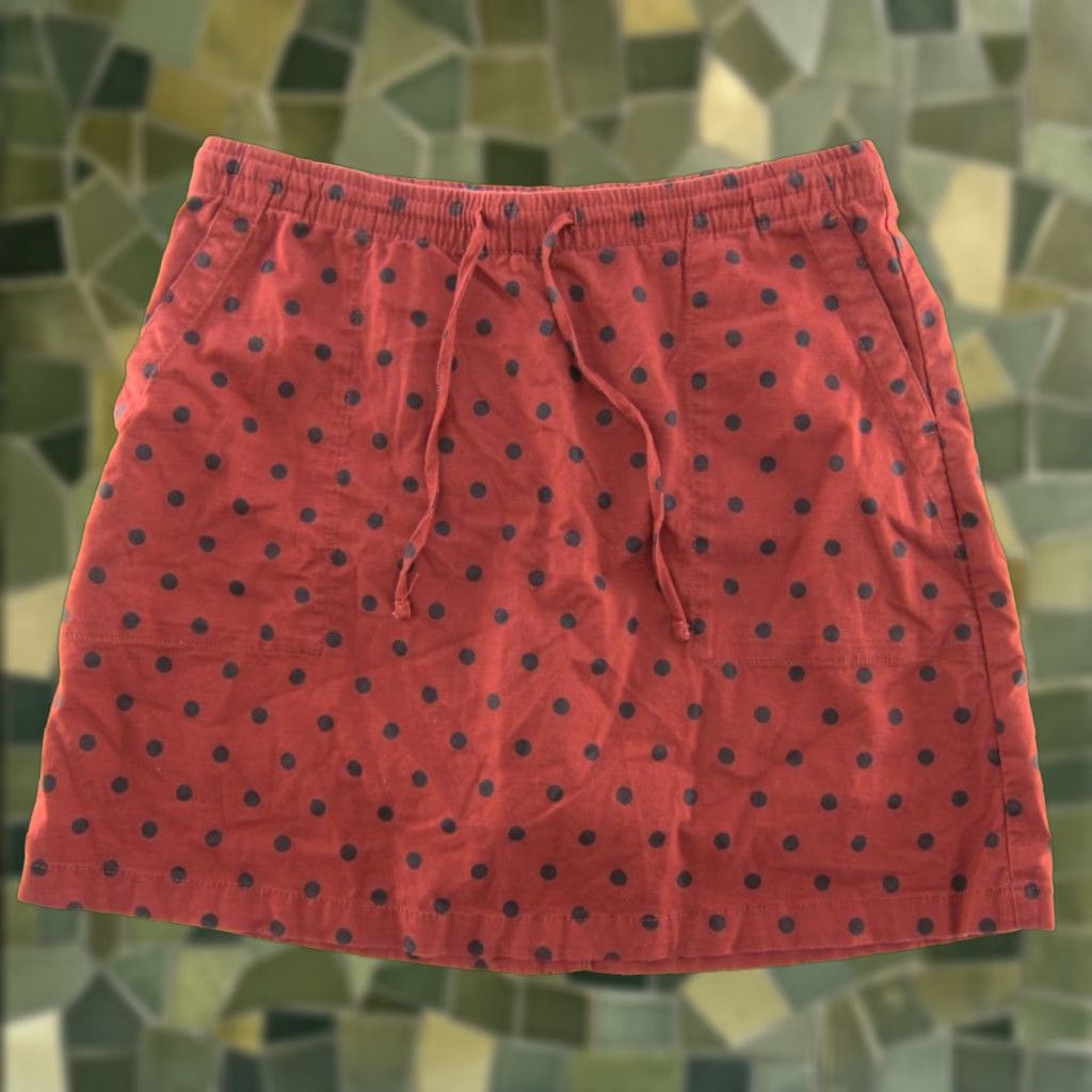 Lands' End Lands' End Red Black Polka Dot Pocket Skort Built in Shorts Women 12 Size 34" / US 12 / IT 48 - 1 Thumbnail