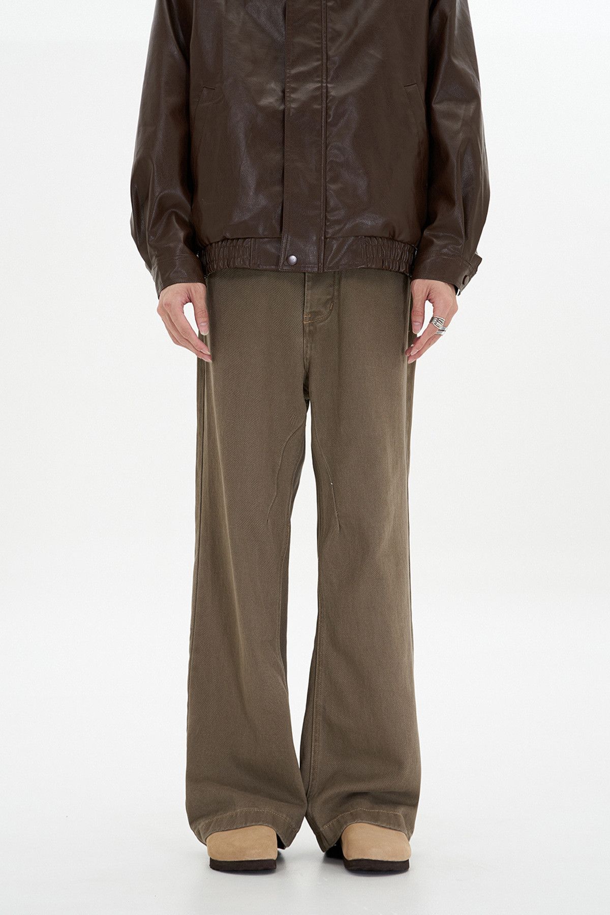 Japanese Brand × Jean Vintage Maillard brown loose straight jeans for men Size US 32 / EU 48 - 1 Thumbnail