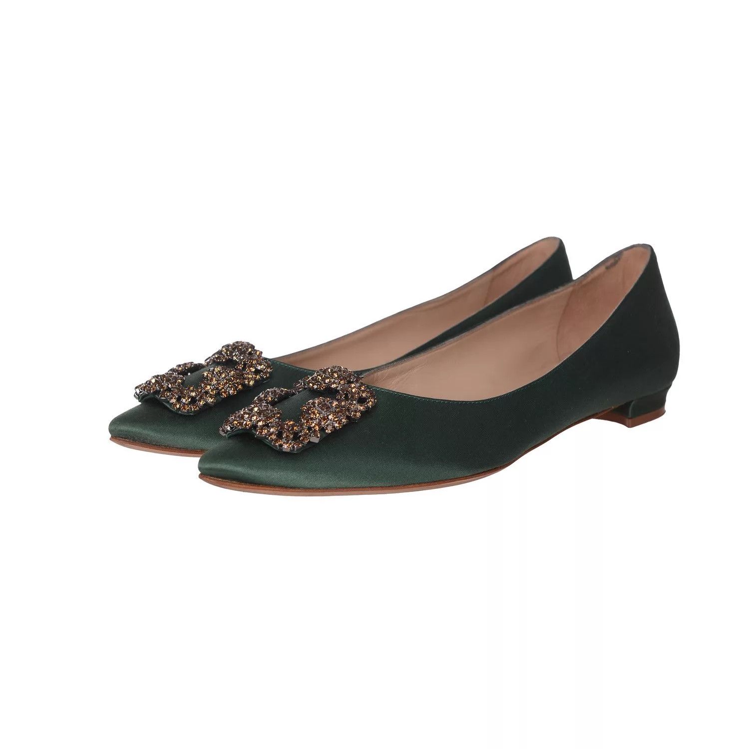 Manolo Blahnik Manolo Blahnik Satin Crystal Women's Flat Size 36 Size US 5.5 / IT 35.5 - 1 Thumbnail