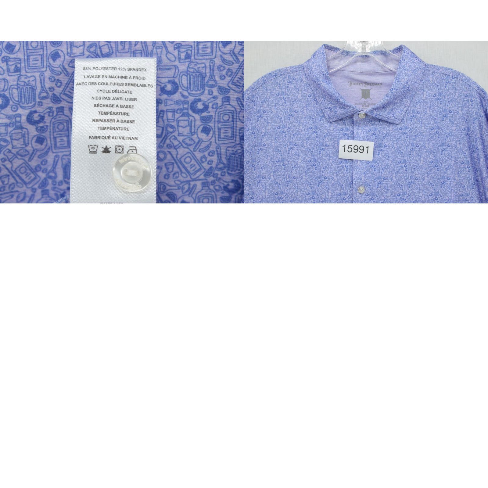 Vintage Hickey Freeman Polo Shirt Men's XL Purple Golf Office Casual Activewear Preppy Shirt Polo Mens Purple Golf Office Casual Preppy Size US XL / EU 56 / 4 - 8 Thumbnail