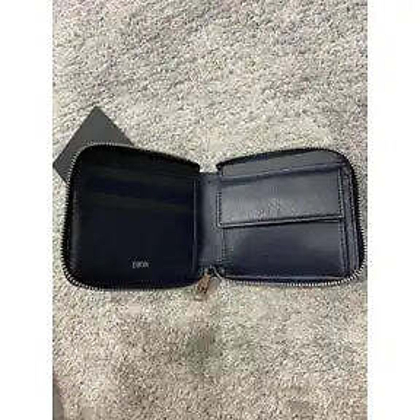 Dior Air Dior Jordaan White Logo Small Zip Around Compact Wallet Size ONE SIZE - 6 Thumbnail