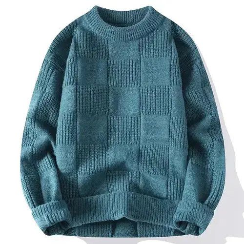 VIBE Men Plaid Wool Sweater High Quality Size US M / EU 48-50 / 2 - 4 Thumbnail
