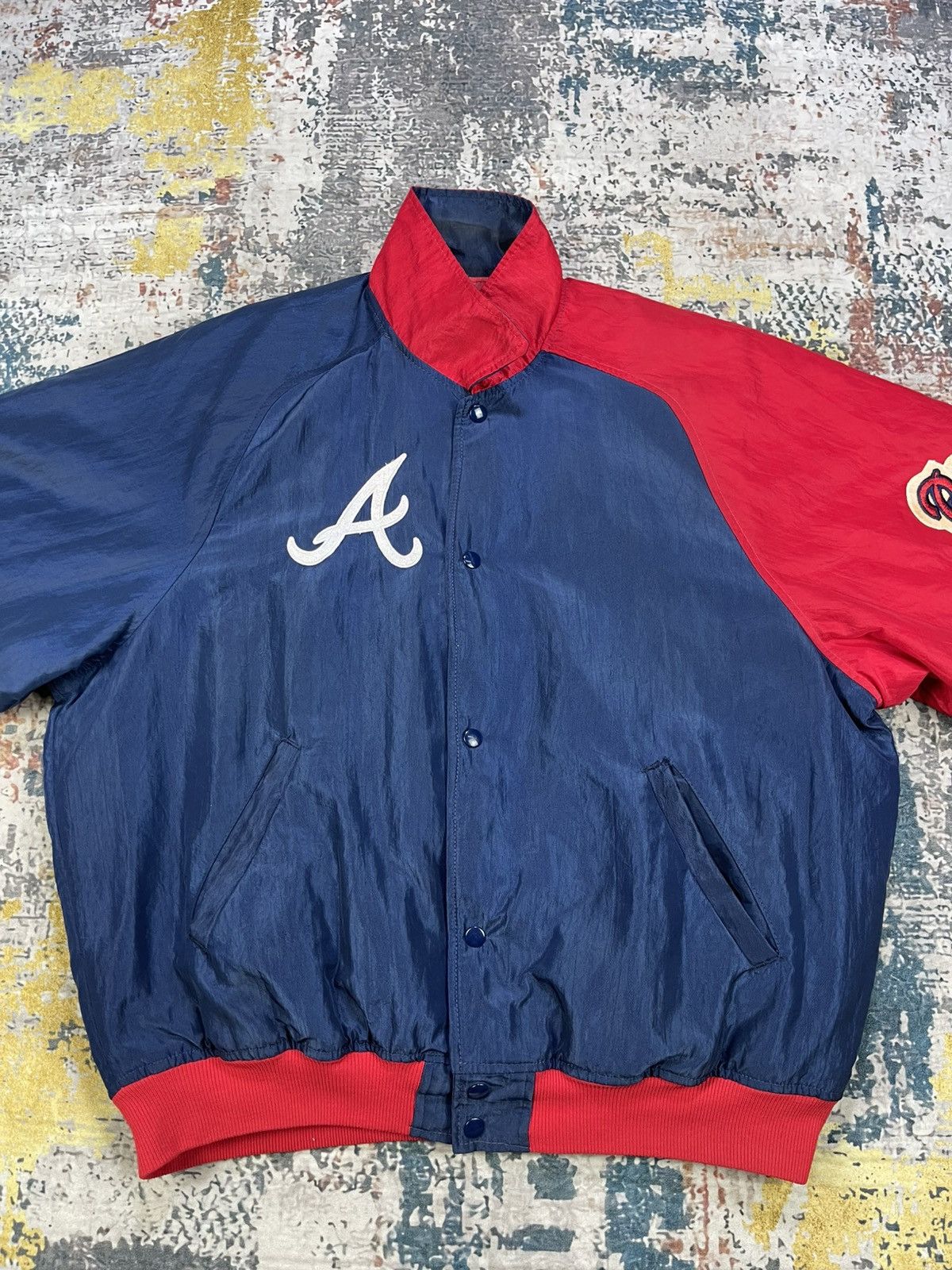 MLB Vtg 90s Atlanta Braves x Starter Diamond Collection Jacket Size US L / EU 52-54 / 3 - 6 Thumbnail