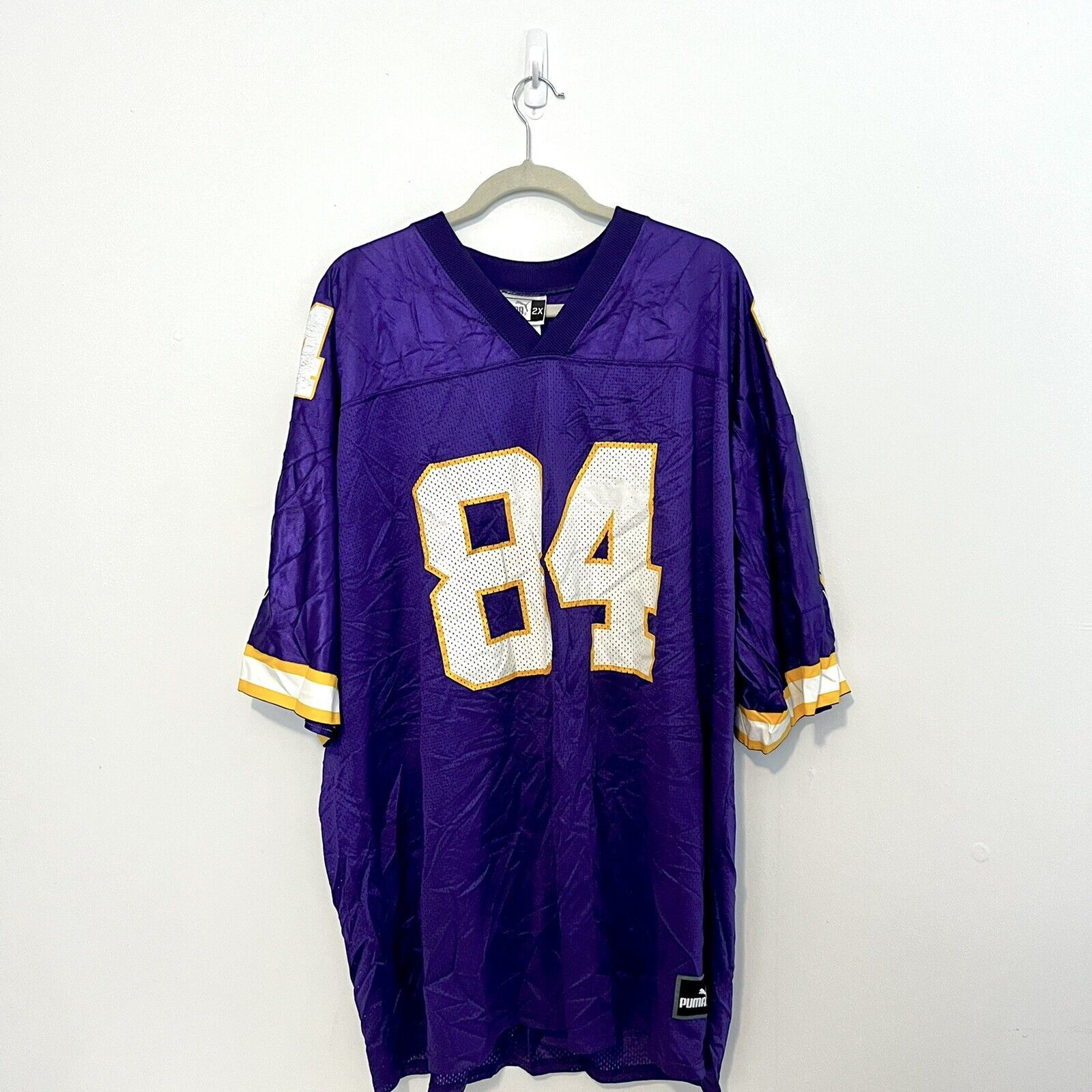 Puma 2000s Randy Moss #84 Minnesota Vikings Puma NFL Jersey 2XL Size US XXL / EU 58 / 5 - 2 Thumbnail