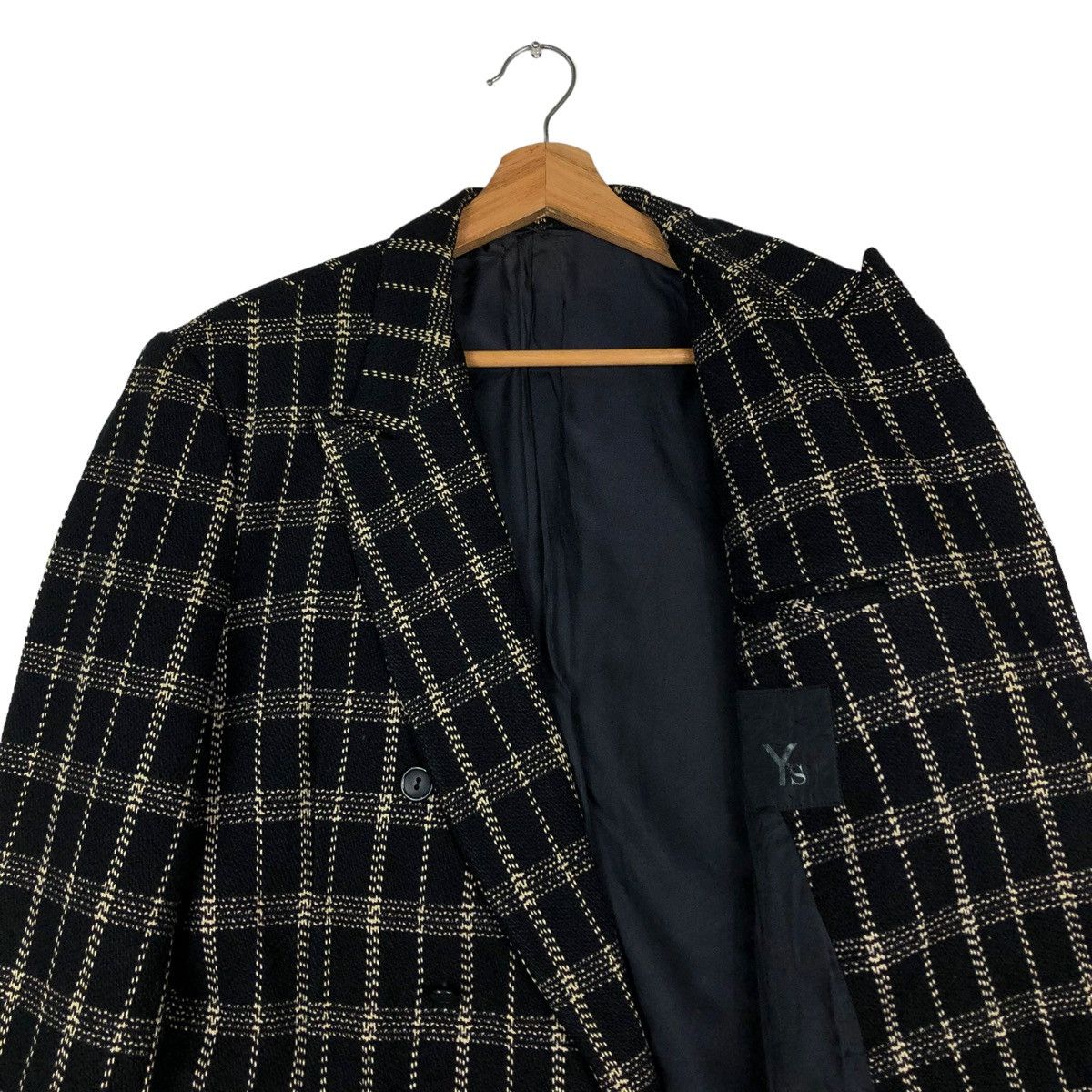 Yohji Yamamoto 🔥VINTAGE YOHJI YAMAMOTO Y’S DOUBLE BREAST JACKET TARTAN Size US S / EU 44-46 / 1 - 12 Thumbnail