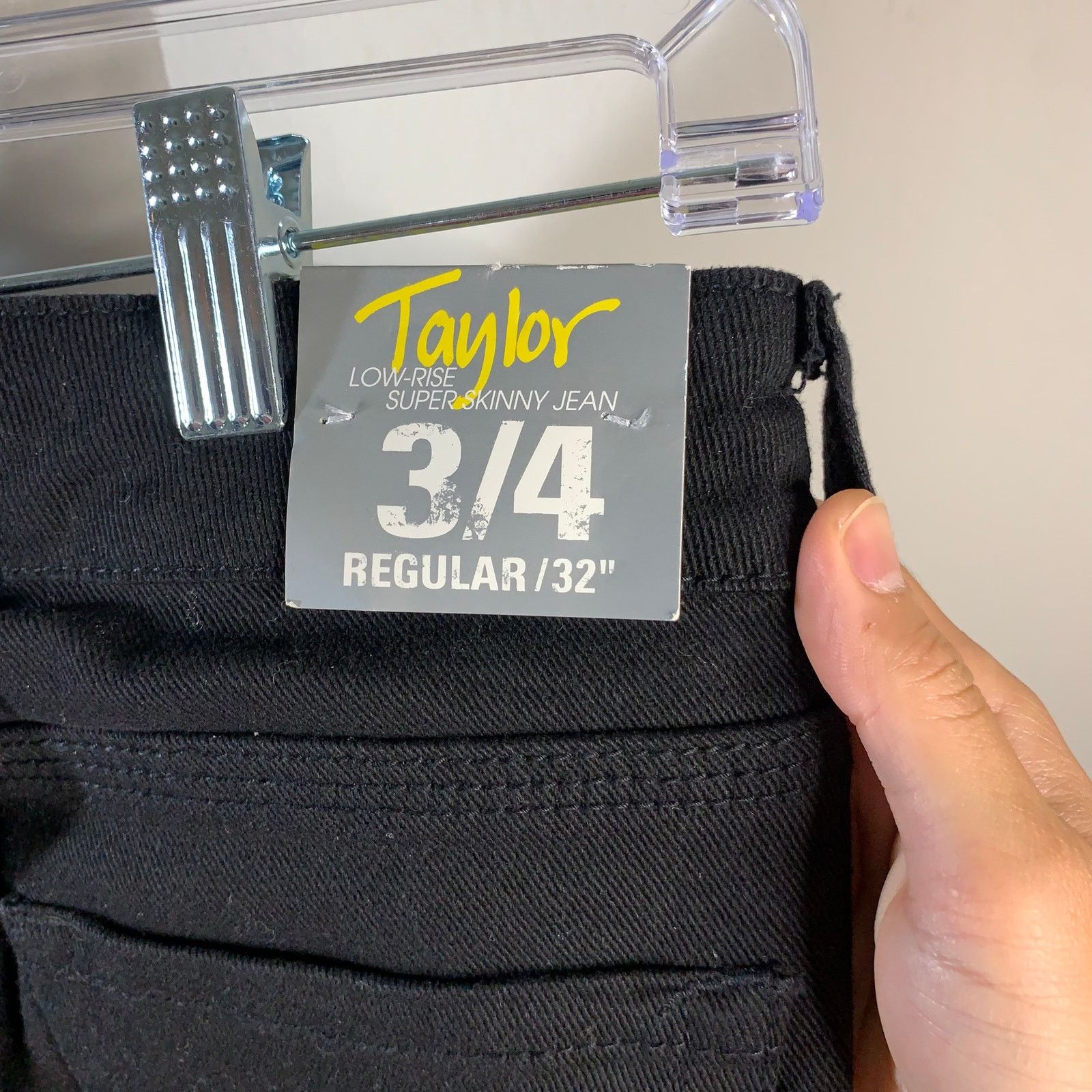 Other Taylor Women's Black Skinny Jean Size 32" Size 32" / US 10 / IT 46 - 3 Thumbnail