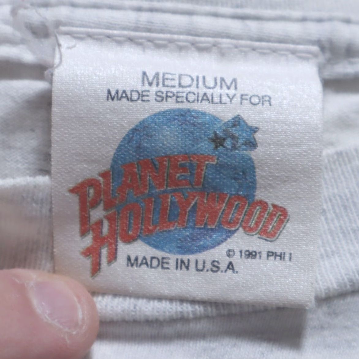 Planet Hollywood VTG Planet Hollywood 1991 Heather T-Shirt Gray Men's M Shirt Size US M / EU 48-50 / 2 - 5 Thumbnail