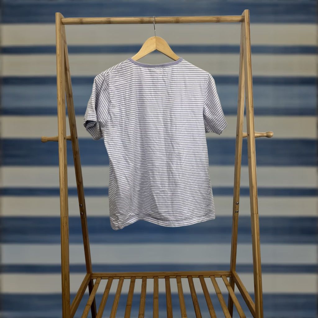 Hanes Hanes VTG Striped Violet Short Sleeve Boxy T-Shirt L Womens Size L / US 10 / IT 46 - 1 Thumbnail