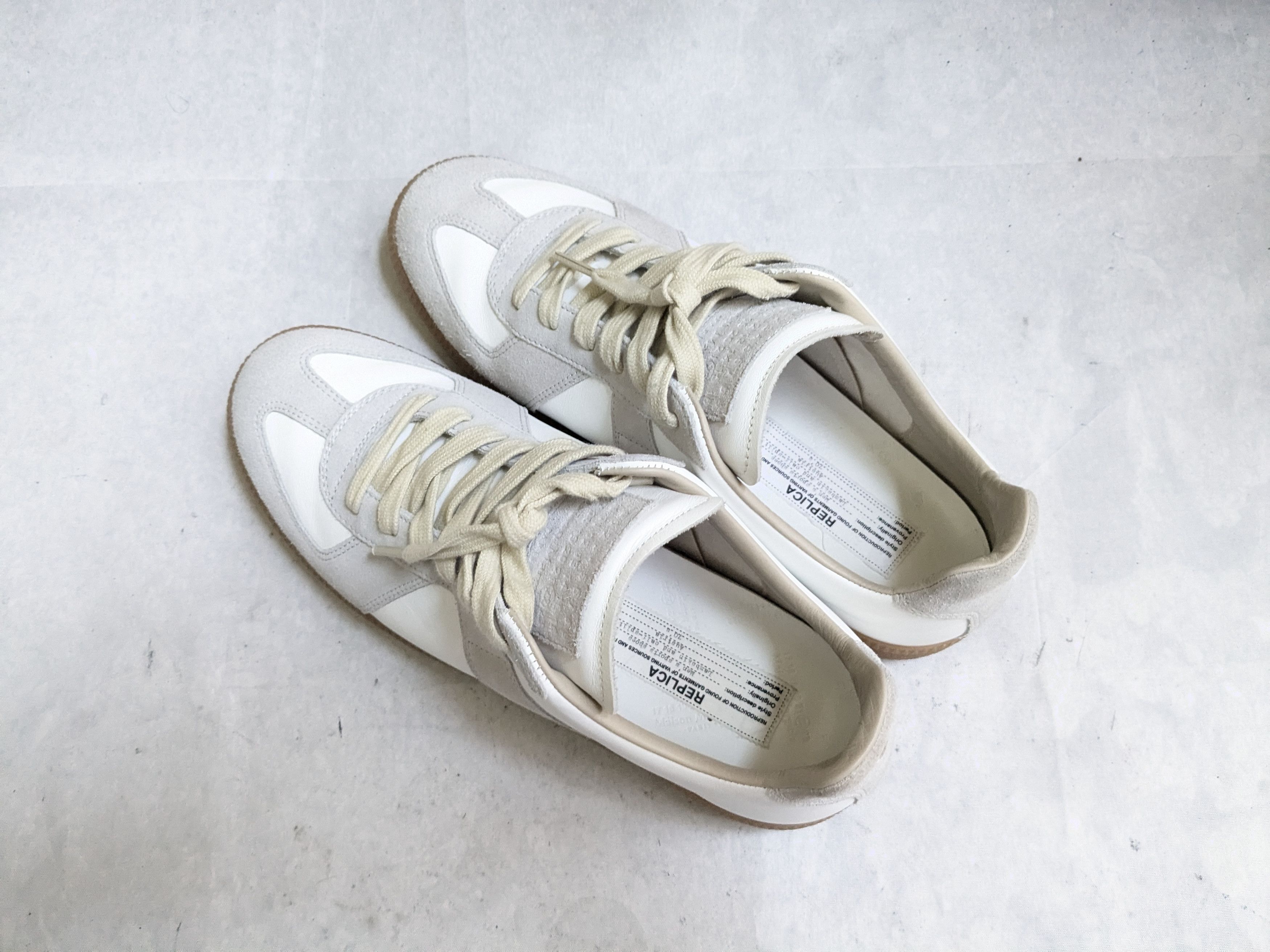 Maison Margiela Maison Margiela GAT Replica White Gray 8.5 41.5 Low Tops Size US 8.5 / EU 41-42 - 15 Thumbnail