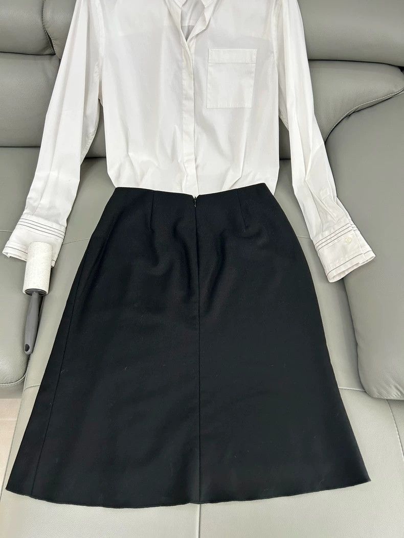 Loro Piana LORO PIANA Black cashmere skirt Size 27" / US 4 / IT 40 - 2 Thumbnail