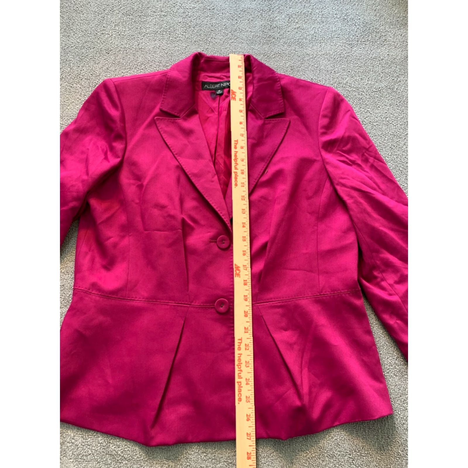 Albert Nipon Albert Nipon Blazer Women's Purple 2 Button Size 14 Wool Blend Lined Casual Vintage: No Size XL / US 12-14 / IT 48-50 - 3 Thumbnail