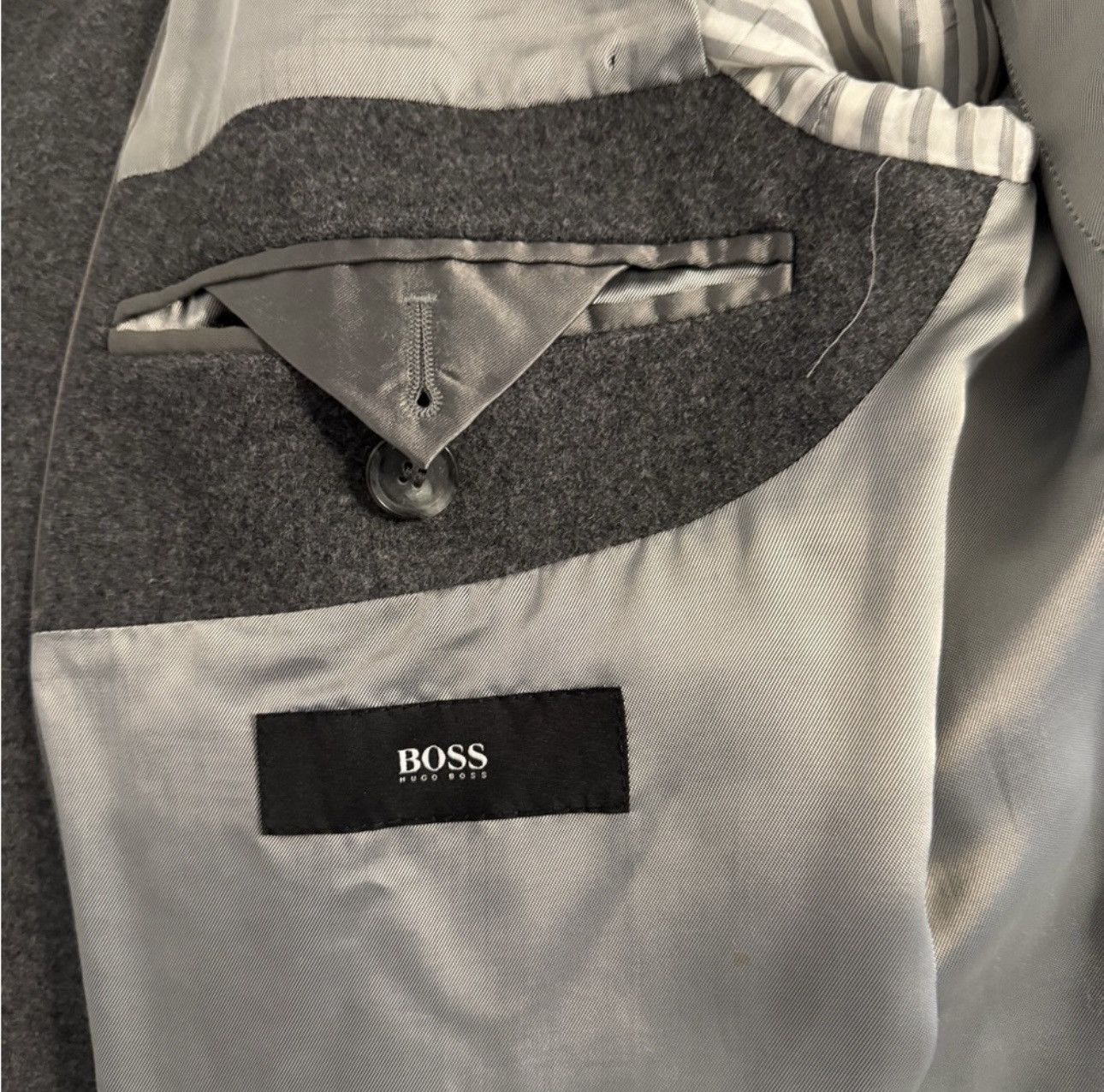 Hugo Boss Boss Gray Trench Coat Size US L / EU 52-54 / 3 - 6 Thumbnail