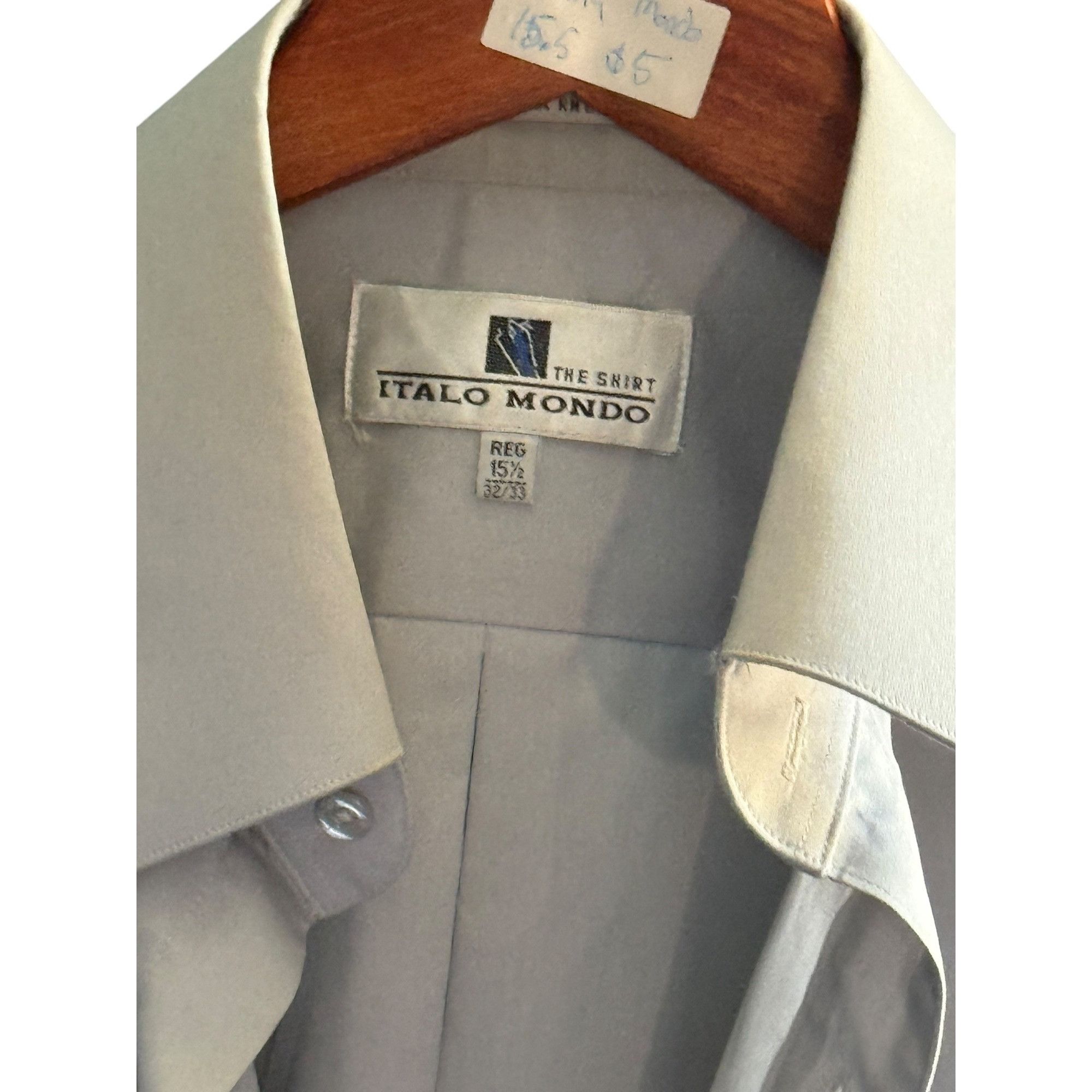 Other Italo Mondo Men’s Dress Shirt – Size 15.5 – Light Gray – Cla Size US M / EU 48-50 / 2 - 2 Thumbnail