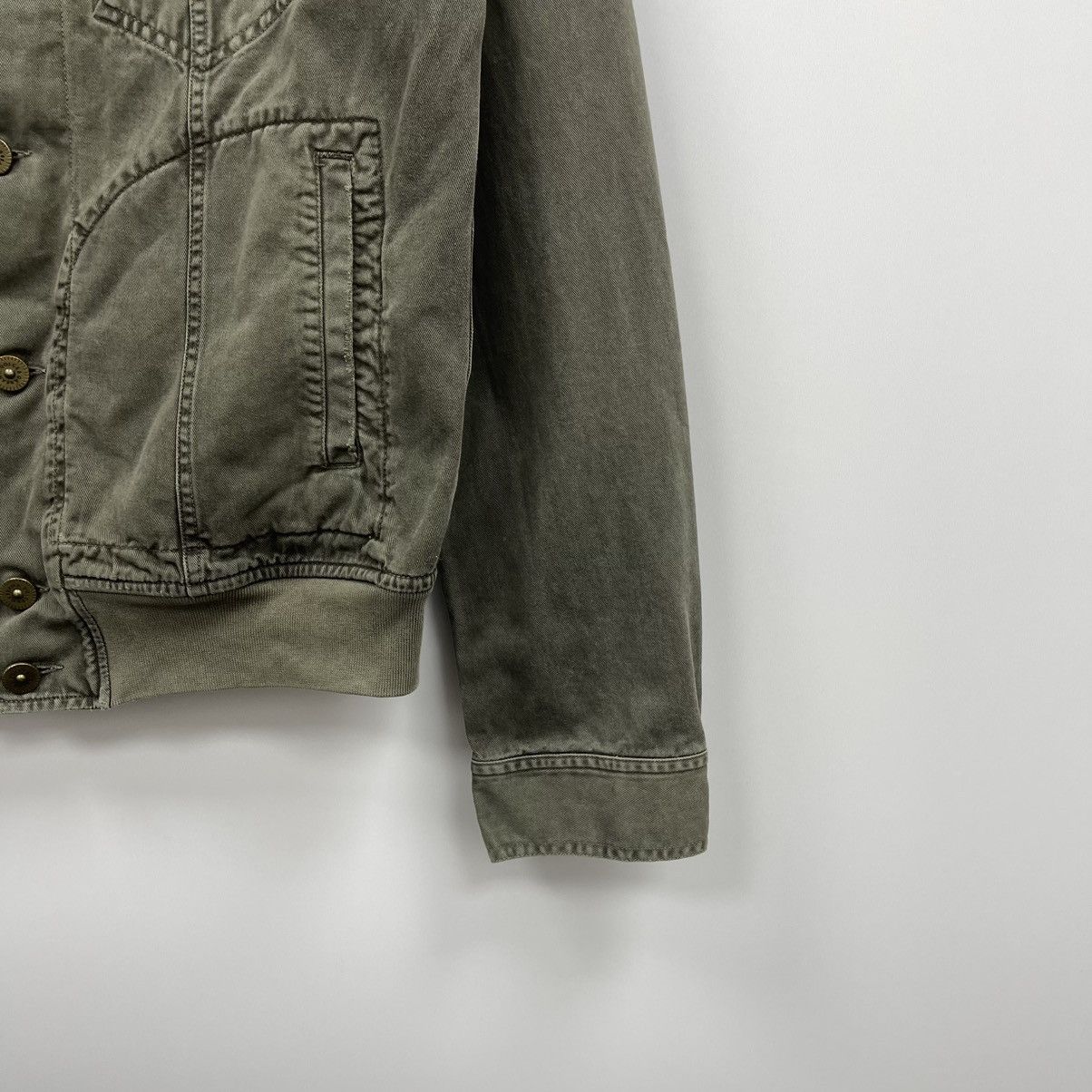 Dolce & Gabbana Dolce & Gabbana Distressed Cotton Faded Vintage Jacket Green Size US M / EU 48-50 / 2 - 4 Thumbnail