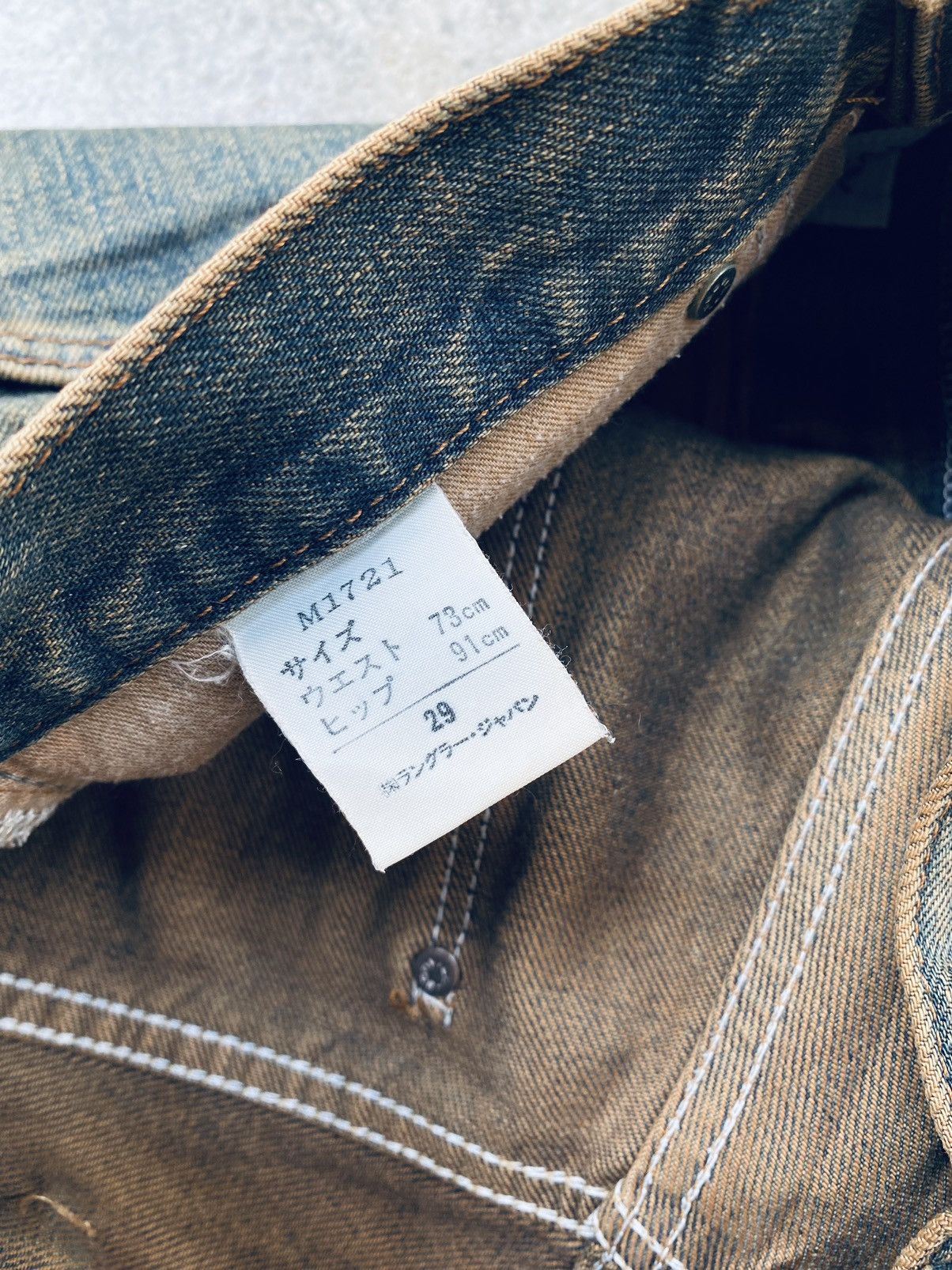Wrangler Vintage wrangler Rusty Selvedge Distressed Denim Pants Size US 29 - 15 Thumbnail