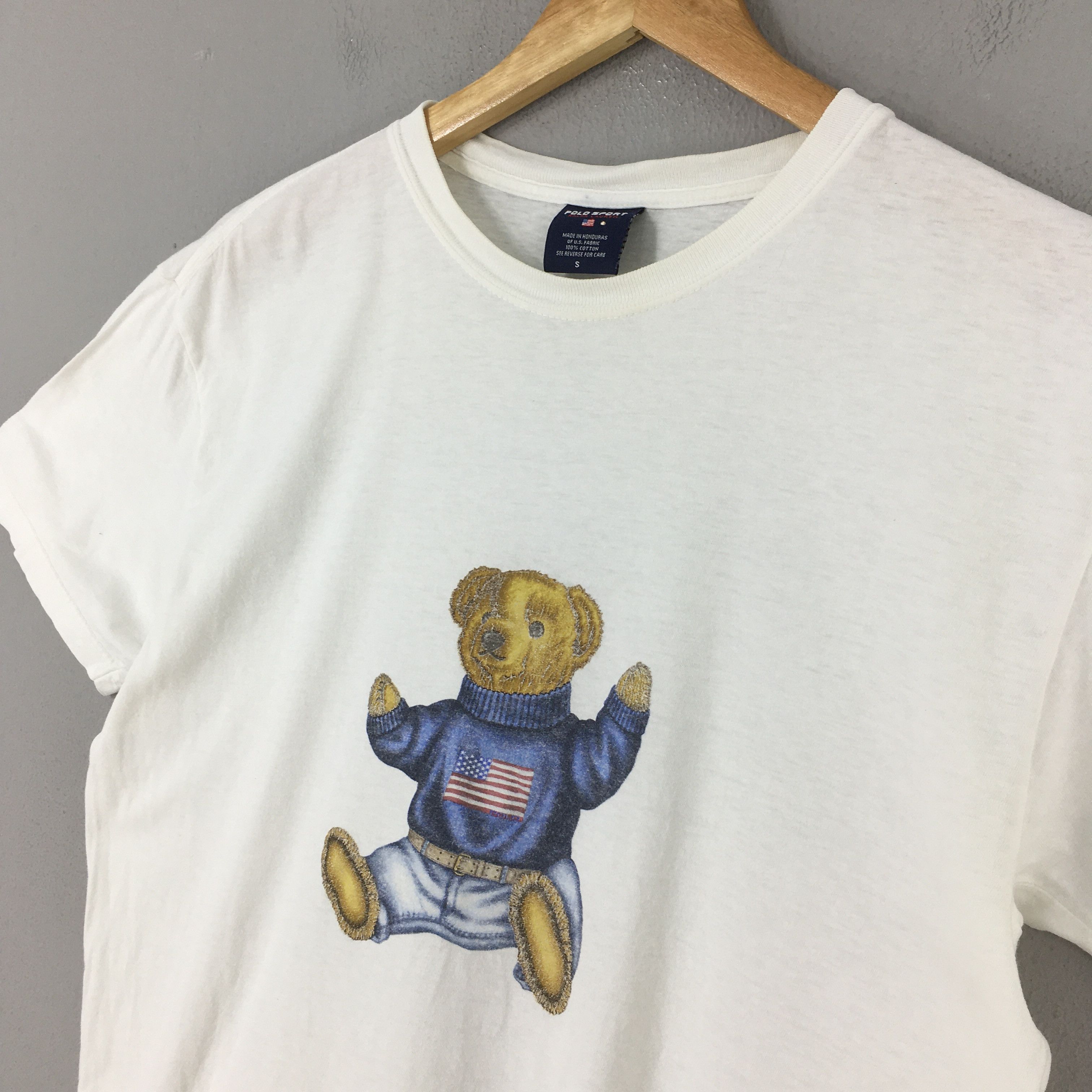 Polo Ralph Lauren Vintage Polo Sport Ralph Lauren Polo Bear White Tshirt Small Size US S / EU 44-46 / 1 - 3 Thumbnail