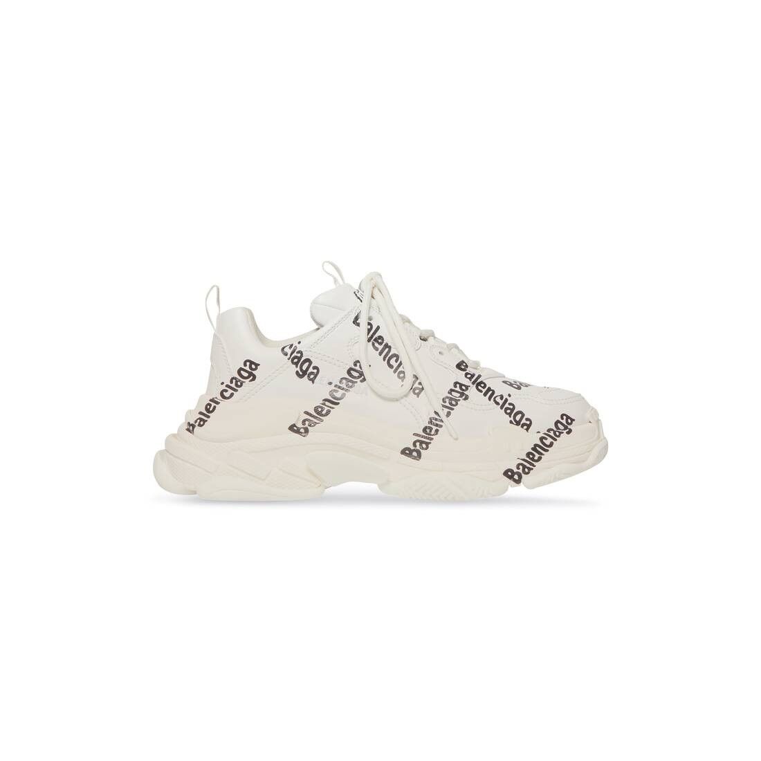 Balenciaga o1bcso1str1224 Triple S Logotype Sneakers in Off White/Black Size US 10 / IT 40 - 1 Thumbnail