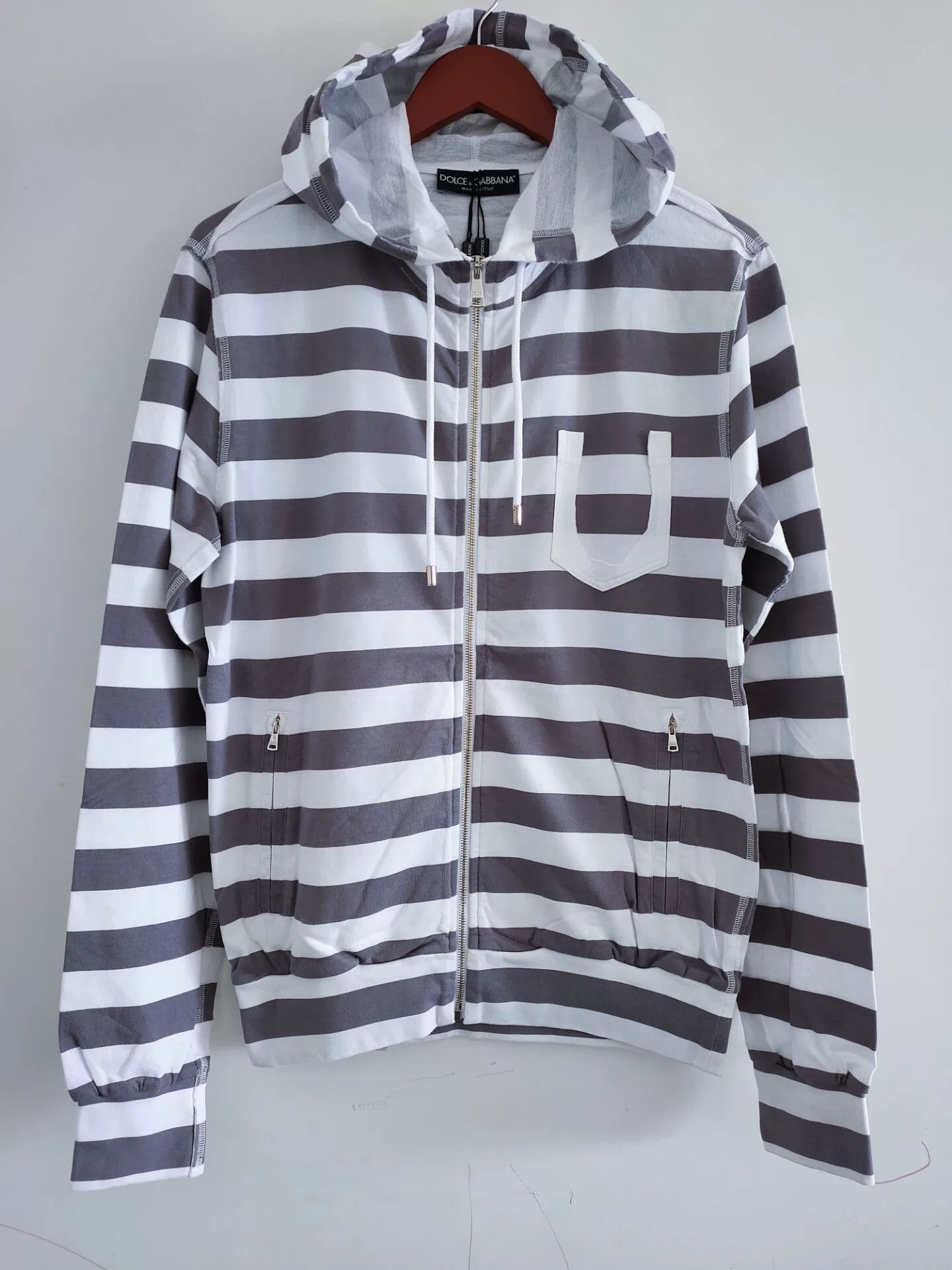 Dolce & Gabbana Dolce Gabbana Striped Hooded Sweatshirt Size US M / EU 48-50 / 2 - 1 Thumbnail