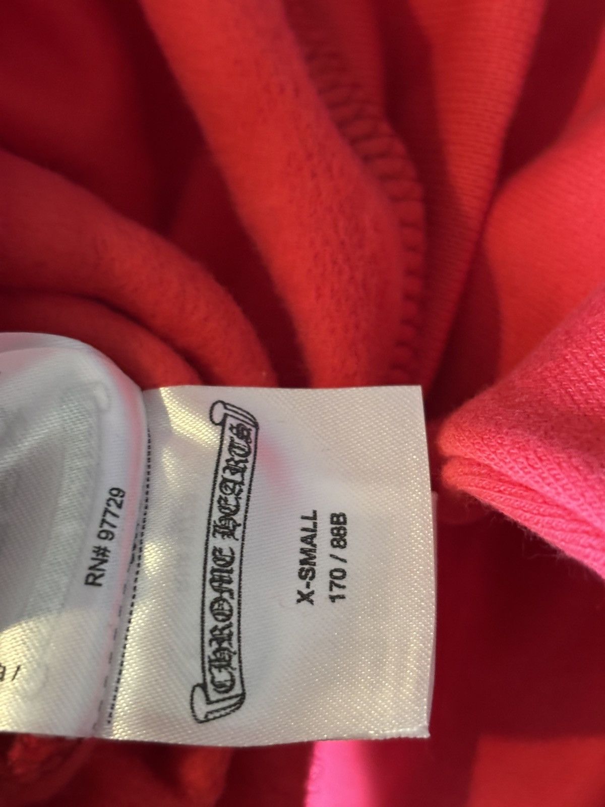 Chrome Hearts Chrome hearts red white hoodie sleeve chest back logo xs Size US XS / EU 42 / 0 - 6 Thumbnail