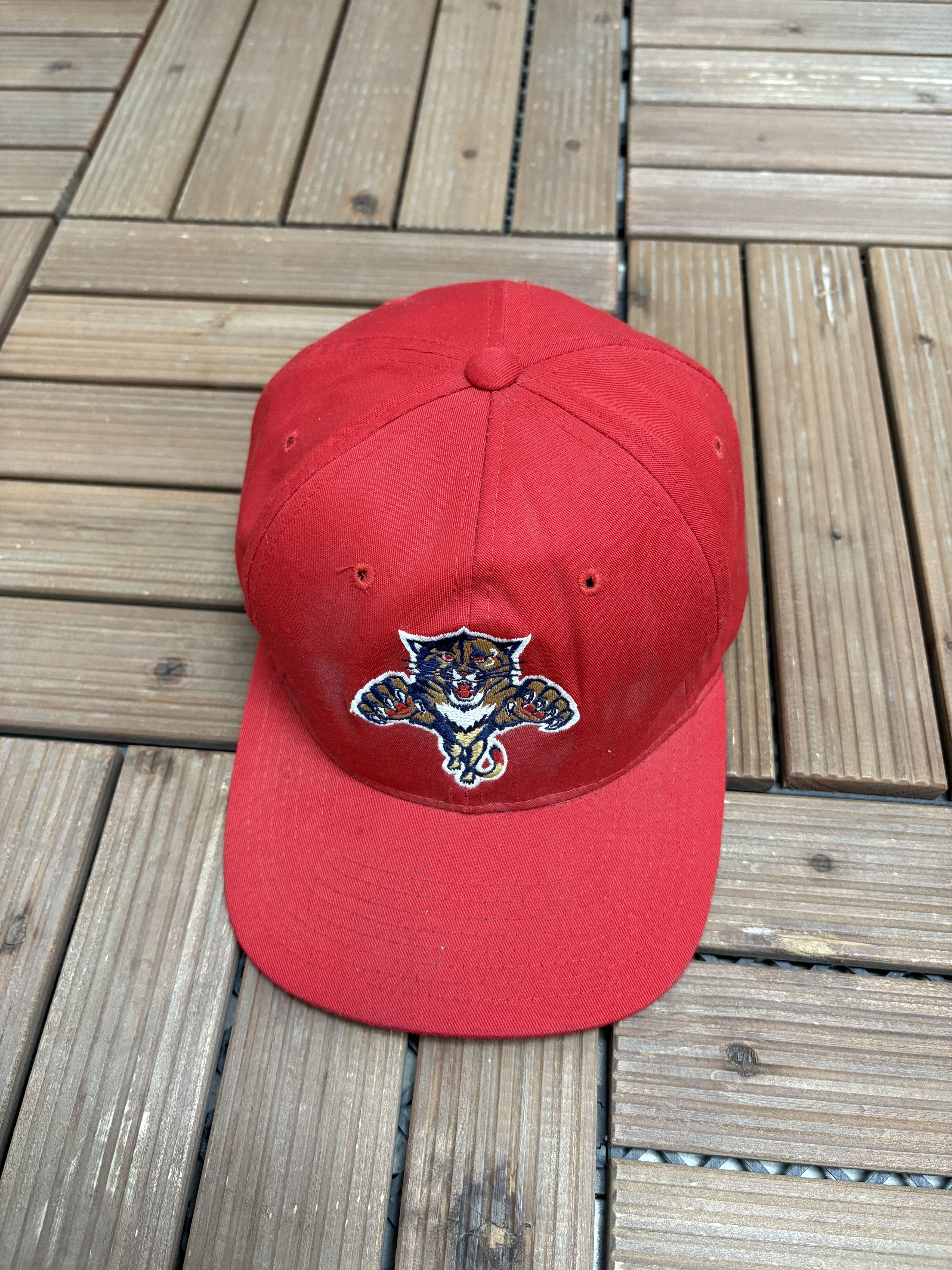 Starter Florida Panthers Embroidered Vintage Red Snap Back Hat Cap Size ONE SIZE - 1 Thumbnail
