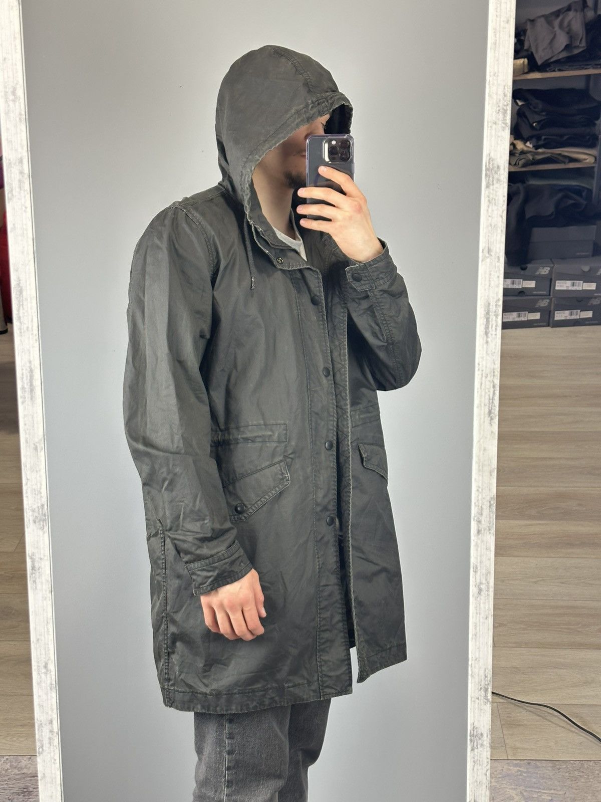 Diesel × Japanese Brand Diesel waxed parka black mens hooded jacket y2k avantgarde Size US XL / EU 56 / 4 - 4 Thumbnail