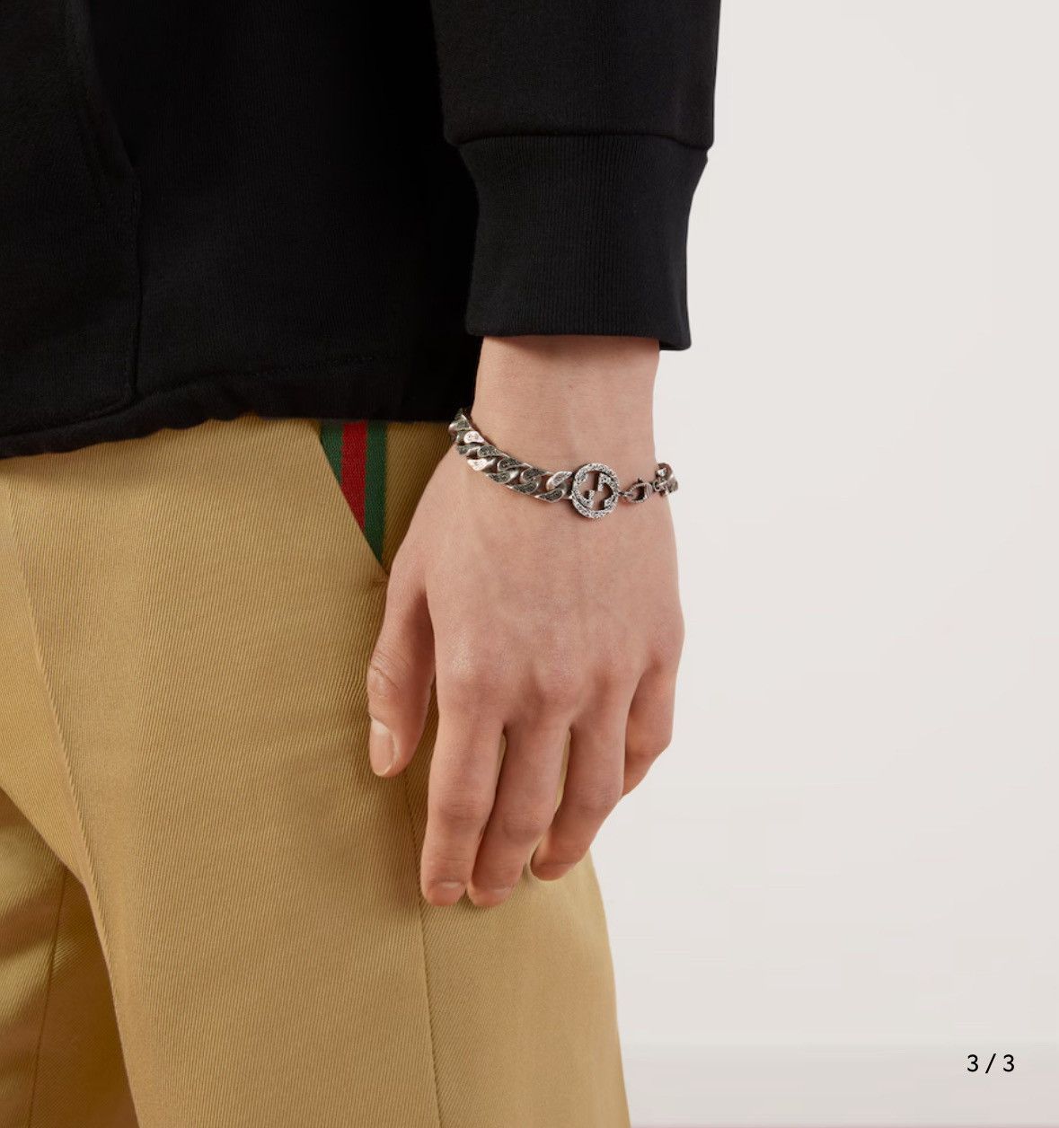 Gucci GUCCI Silver Interlocking G Chain Bracelet Size ONE SIZE - 6 Thumbnail