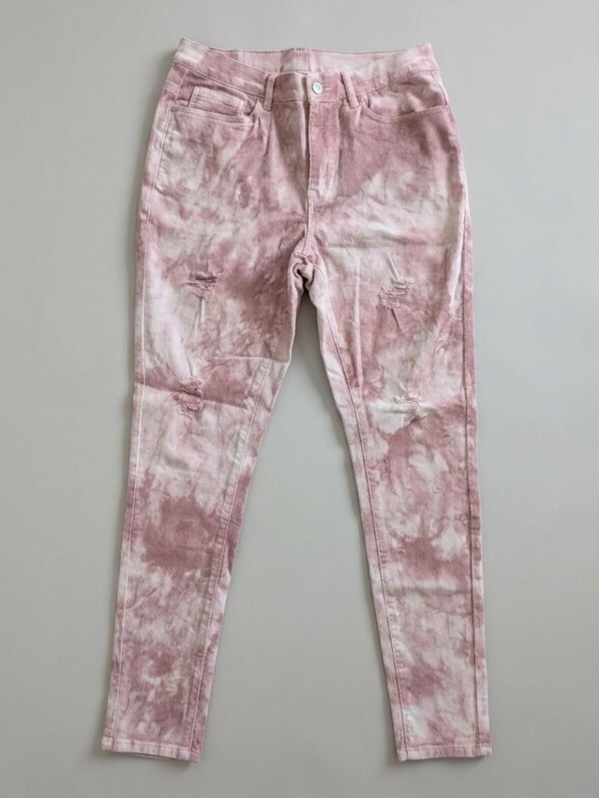 Venus VENUS Pink Tie-Dye Skinny Jeans Size 32" / US 10 / IT 46 - 1 Thumbnail