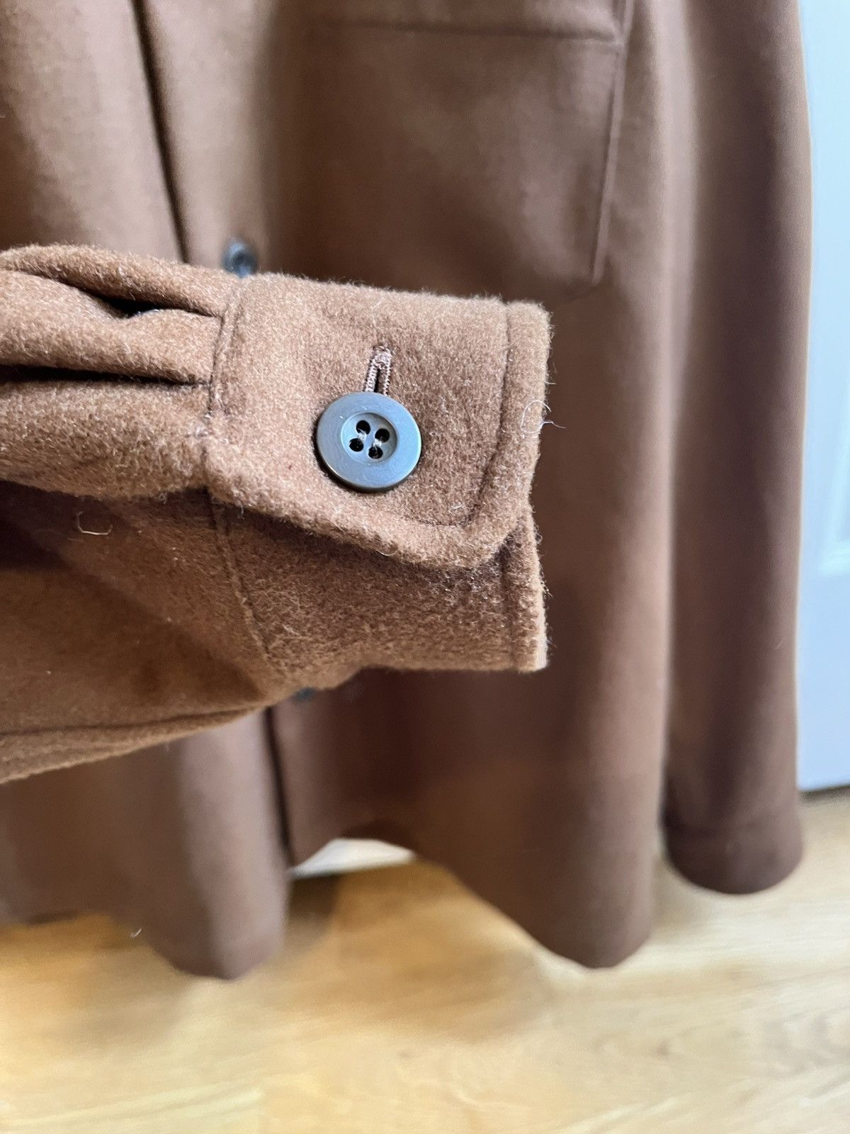 James Coward TRAVAIL SHIRT - BROWN WOOL FLANNEL Size US XL / EU 56 / 4 - 2 Thumbnail