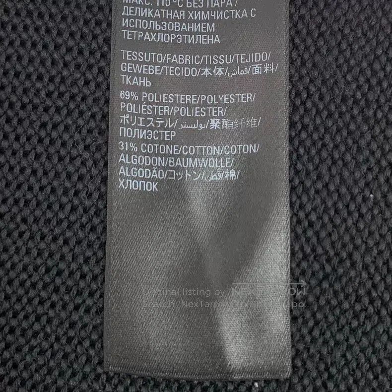 Balenciaga Balenciaga Black Logo Letter Embroidered Half-Neck Long Sl Size US L / EU 52-54 / 3 - 8 Thumbnail