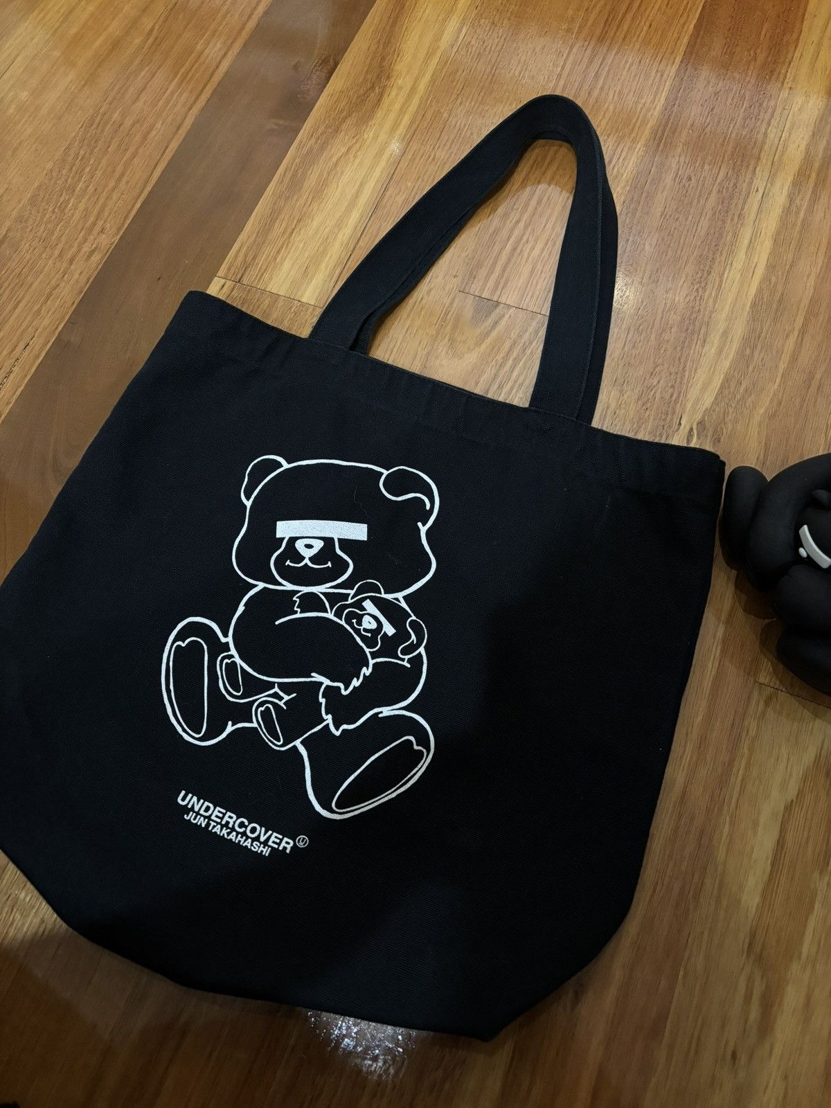 Undercover Undercover Jun Takahashi Bear GuruGuru Swirl Tote Bag Size ONE SIZE - 4 Thumbnail