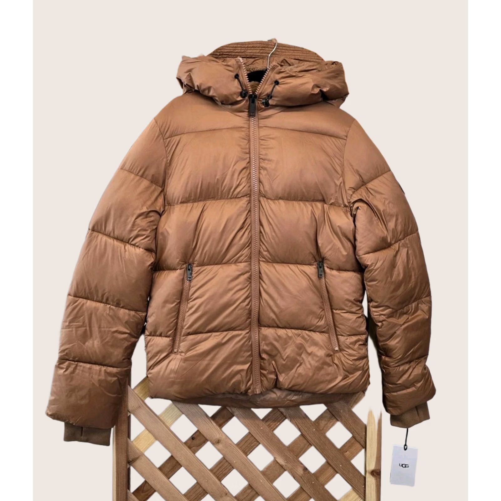 Ugg UGG Brayden Puffer Jacket Men XS Sherpa Hood Cedar Bark Water-resistant Hooded Zip Pockets Full Zip Woolly Outdoor 90s? Size US XS / EU 42 / 0 - 1 Thumbnail