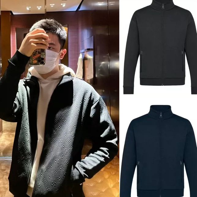 Louis Vuitton Louis Vuitton Deep Blue Embossed Full Logo Jacket Size US XS / EU 42 / 0 - 5 Thumbnail